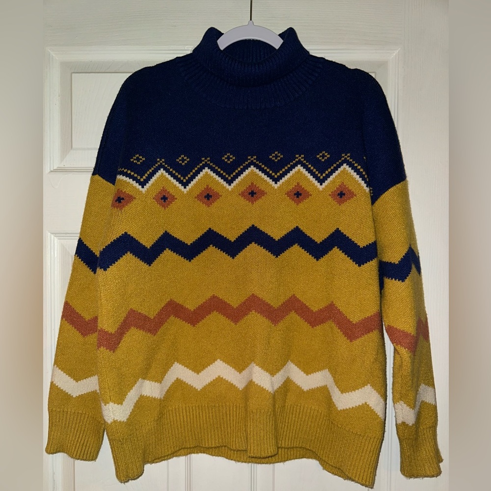 Modcloth Make Mine Cozy Fair Isle Sweater